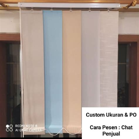 Jual Vertical Blind Custom Dimout Kerai Kain Tirai Gorden Kantor Rumah