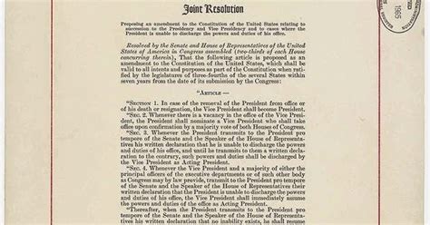 Jfk 50 In Case Of The Removal Of The President From Office Or His