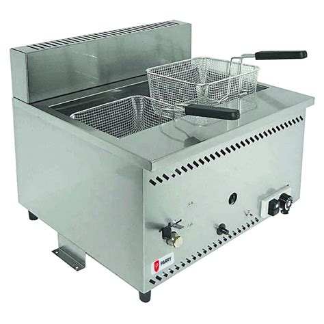 LPG Fryer Table Top - Mobile Catering Fryer 7.5 Litre Twin Baskets