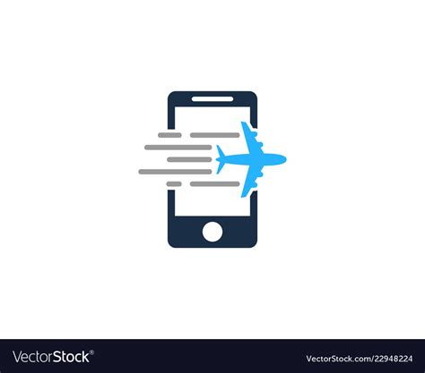 Mobile Travel Logo Icon Design Royalty Free Vector Image