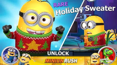 Rare New Costume Holiday Sweater Unlock Expert Prize Pod Minion Rush