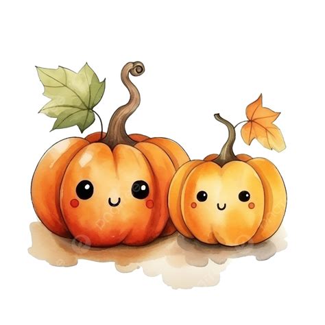 Happy Halloween With Cute Pumpkins In Water Color Style, Halloween ...