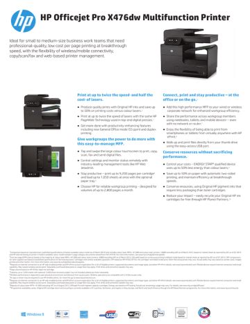 HP Officejet Pro X476dw Multifunction Printer | Manualzz