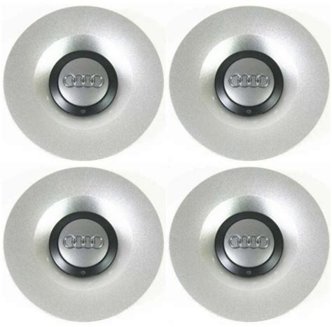 Pcs Mm Audi Gray Wheel Center Caps Hubcaps Rim Caps Emblems Badge