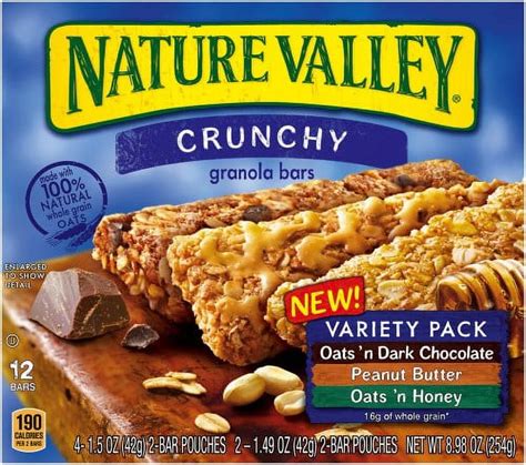 Nature Valley Crunchy Granola Bar Variety Pack 894 Oz Box Pack Of