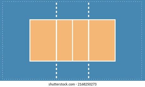 Top View Volleyball Court Background Illustration Stock Vector Royalty