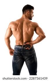 Handsome Man Naked Muscular Torso Holding Stock Photo 2287361439 Shutterstock