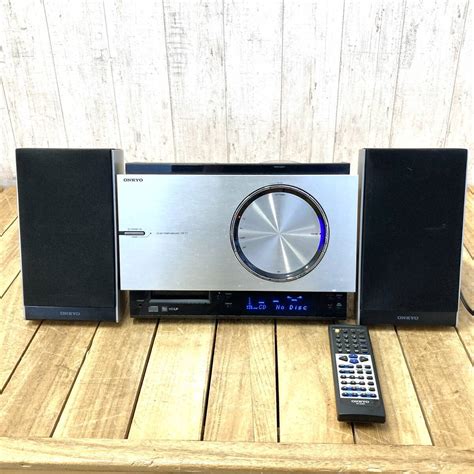 【やや傷や汚れあり】＊【通電ok】onkyo Cd Md システムコンポ チューナー アンプ リモコン付 Fr T1 D T1 Rc 634s