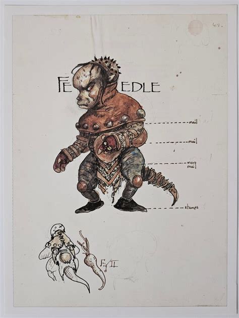 Labyrinth Goblin Feedle Brian Froud Conceptual Art 1986 Etsy Uk