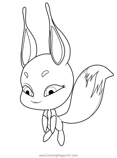 Trixx Kwami Miraculous Ladybug Coloring Page for Kids - Free Miraculous ...