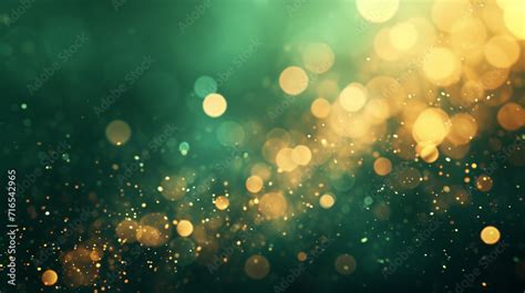 A Luxurious Scene Of Glowing Gold Bokeh Lights Casting A Soft And