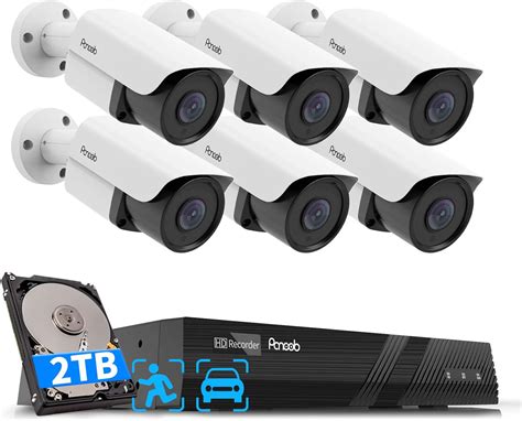 Amazon Panoob Poe Security Camera System Pcs Outdoor Mp