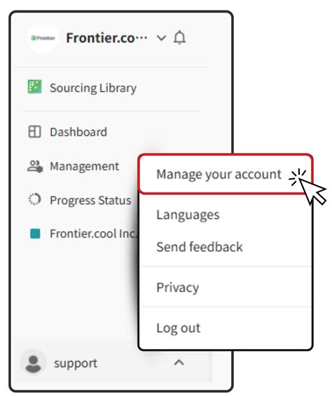 Changing Your Password – Frontier