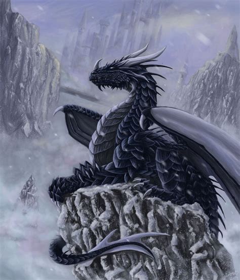 Winter Dragon By X Celebril X On Deviantart Mythical Creatures Art