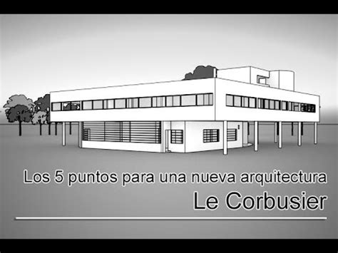 Los Puntos Para Una Nueva Arquitectura De Le Corbusier Youtube