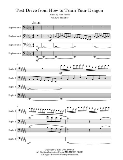 Test Drive Arr Kyle Steindler By John Powell Sheet Music For Brass