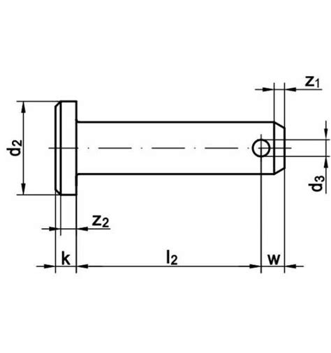 Din Bolzen Mit Kopf Form B Mit Splintloch Stahl Galvanisch