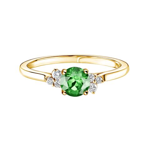 Bague Or Jaune Tsavorite Baby Everbloom Mm Gemmyo