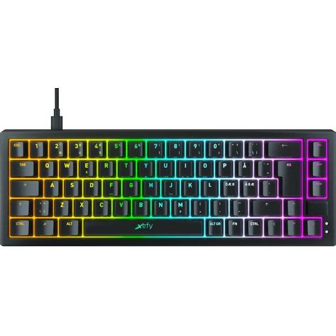 Xtrfy K5 Compact Mecânico RGB Gaming Kailh Red Switch K5 RGB CPT BK