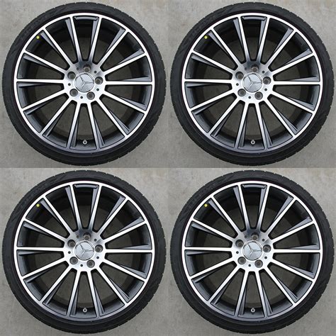 Mercedes Benz Wheels 1241 22x10 5x112 Gunmetal Machined Fit Ml Gl Clas Wheelplususa