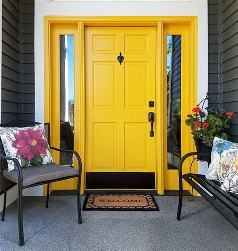 Bothell Exterior Painted Front Doors Yellow Front Doors Front Door