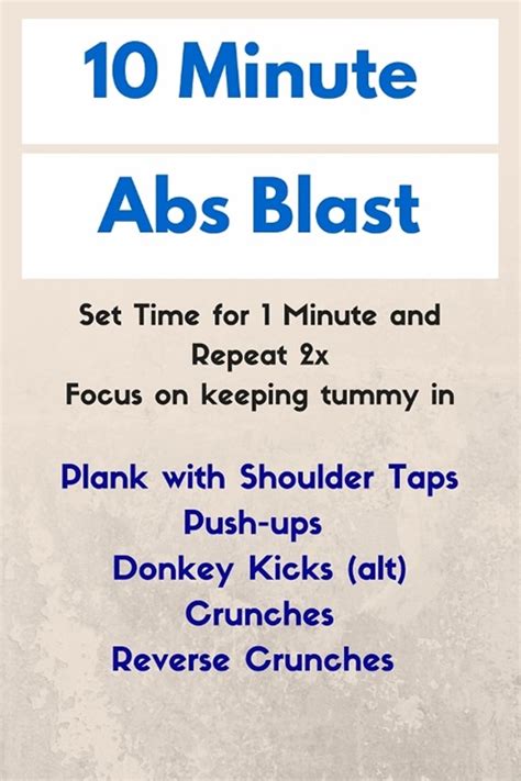 10 Minute Easy Ab Blast Workout At Home Run Eat Repeat