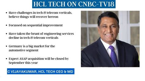 HCL Tech CEO Says There Are Challenges In Tech Telecom Verticals But