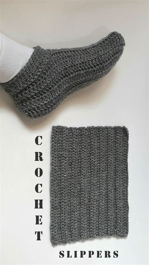 Super Easy Folded Unisex Crochet Slippers