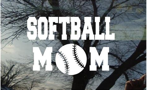 Items Similar To Vinyl Car Window Decal 4h X 6w Softball Mom With A Softball For The O In Mom