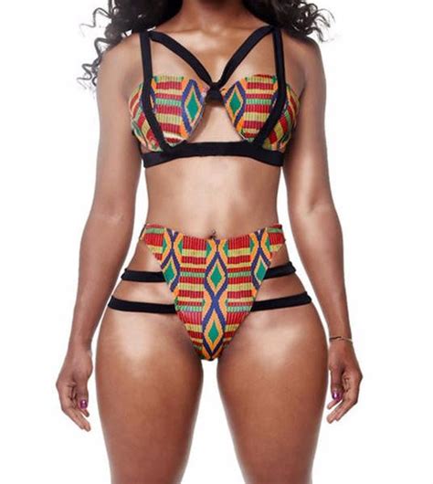 High Waist African Print Bikini Set Zorket