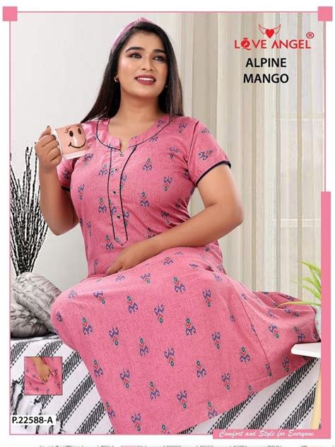 Pink Printed Half Sleeves Alpine Nighty At Rs 390 Piece Bengaluru