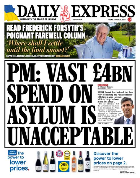 Daily Express Front Page Th Of August Tomorrow S Papers Today