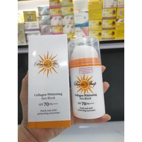 KEM CHỐNG NẮNG COLLAGEN BEAU SHOP WHITENING SUN BLOCK SPF 70 PA