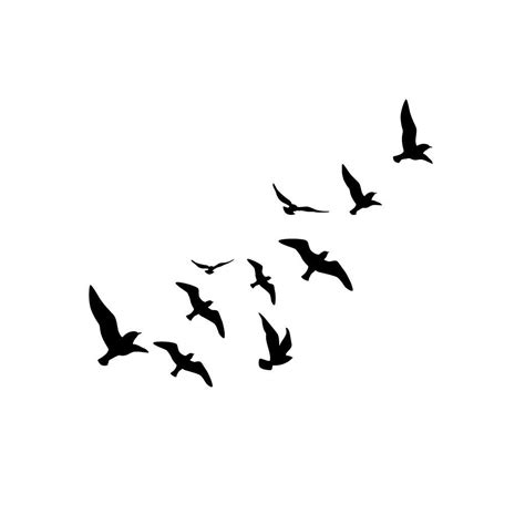 Flying Birds Tattoo | Flying bird tattoo, Bird silhouette tattoos, Bird ...