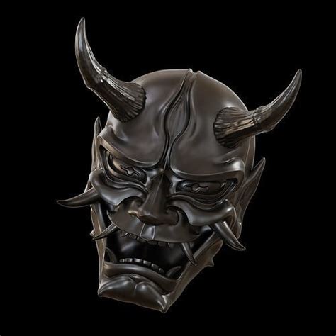 Hannya Mask BK4D Design 3D Model 3D Printable CGTrader