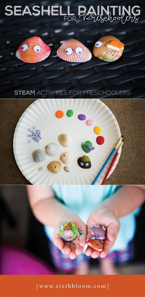 Seashell Painting For Preschoolers Steam Activity Sixth Bloom