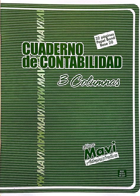 CUADERNO DE CONTABILIDAD 3 COLUMNAS Guasipatistore