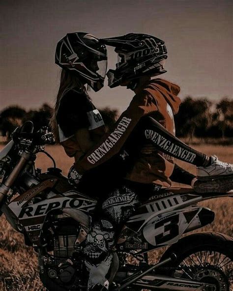 Just 17 Motocross Love Biker Couple Biker Love