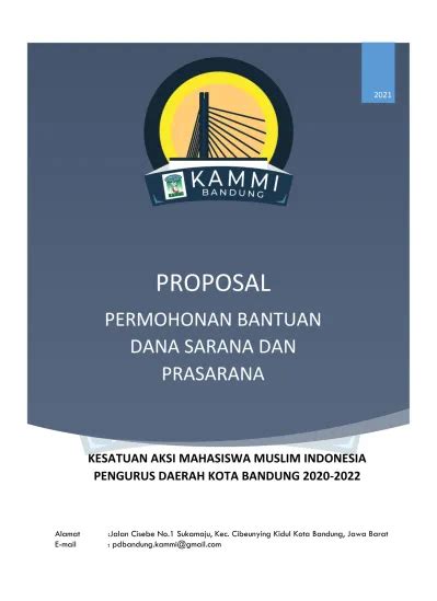 PROPOSAL PERMOHONAN BANTUAN DANA SARANA DAN PRASARANA KESATUAN AKSI