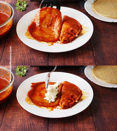 Authentic Enchiladas Michoacanas Red Enchiladas Mexican Made Meatless™