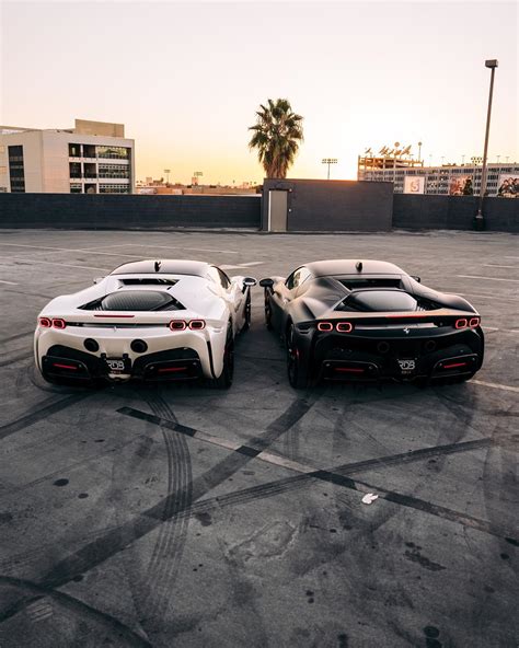 Pearl White And Matte Black Ferrari Sf90 Stradale Are Waiting For Their