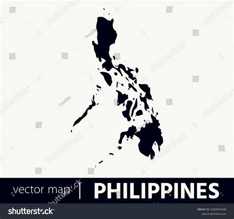 high detailed vector map philippines stock vector royalty