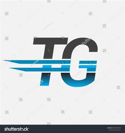 TG Initial Logo Company Name Colored Black And Royalty Free Stock