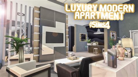 Luxury Modern Apartment No Cc Stop Motion Build Sims Youtube