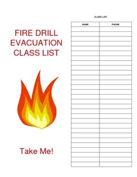 Fire Drill Checklist Printable