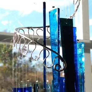 Water Glass Spiral Wind Chimes Jules Tones Etsy