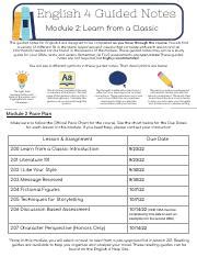 Fvhs E Module Guided Notes Pdf Module Learn From A Classic The