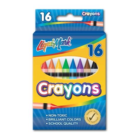 16 Pack Crayons - Assorted Colors | Plum Grove