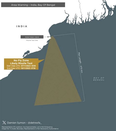 India Issues No-Fly Zone Notification for Missile Test in Bay of Bengal ...