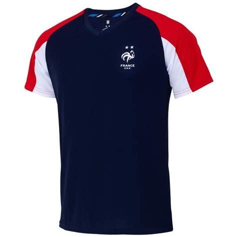 Maillot Fan Fff Equipe De France De Football Polyester Manches